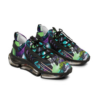 Men's Mesh Sneakers - Graffiti Print