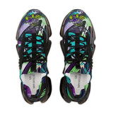 Men's Mesh Sneakers - Graffiti Print